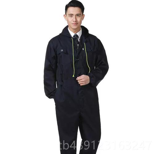 正品定制四季汽连体防护服男工连帽劳保喷漆服装连服车修汽修体连